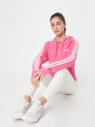 ADIDAS SPORTSWEAR Sports sweatshirt 'Essentials 3-Stripes French Terry ' in Pink