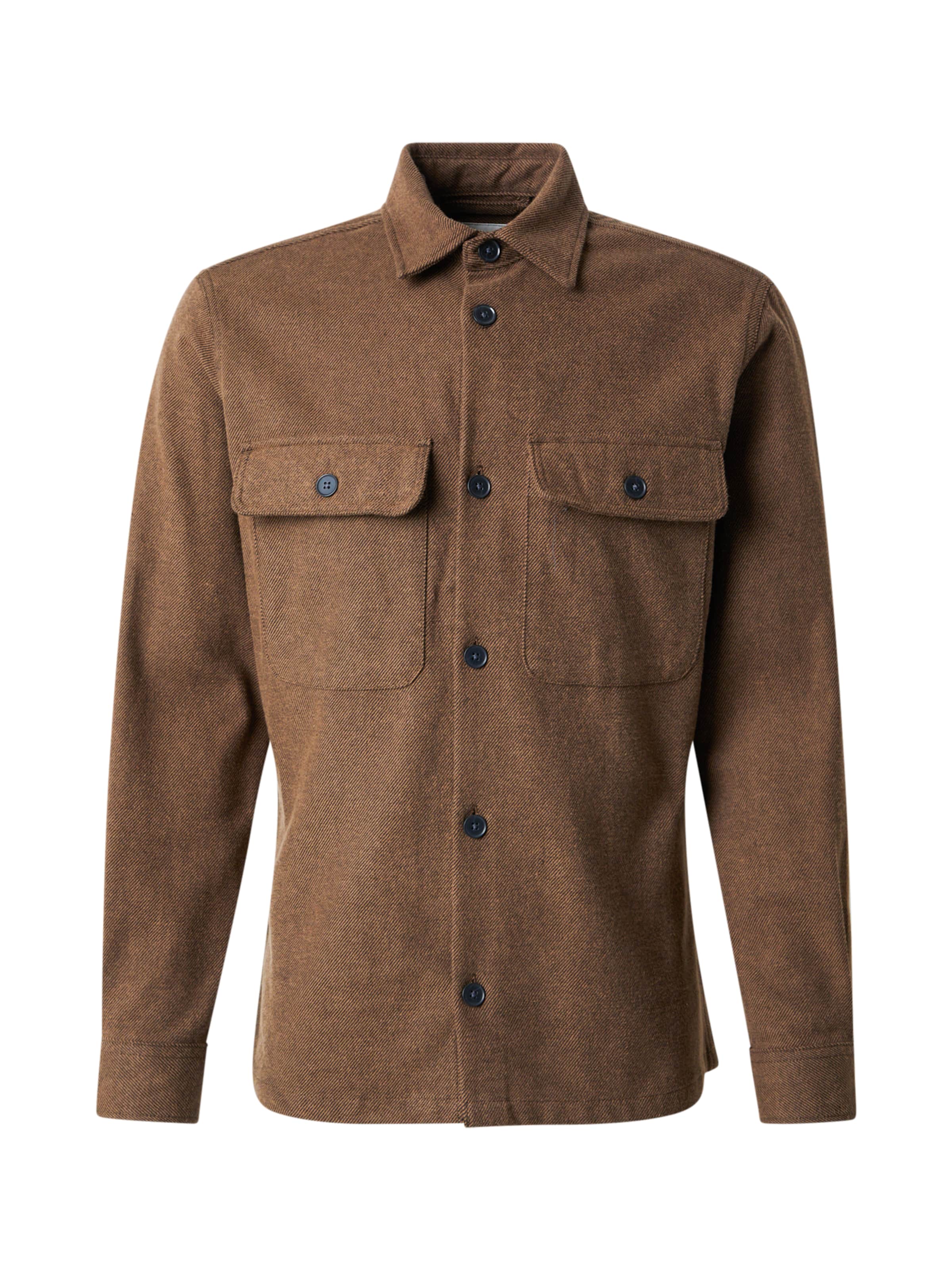 Jack & Jones Premium Regular fit Overhemd 'RAYLE' in Bruin: voorkant