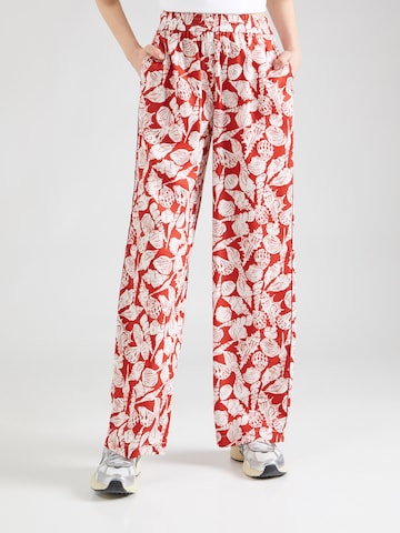 SCOTCH & SODA Wide leg Broek 'Gia' in Rood: voorkant