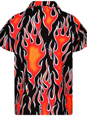 King Kameha Shirt 'Flames Wild' in Red