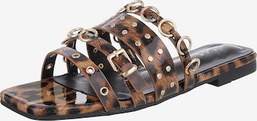 Ital-Design Mules in Brown: front