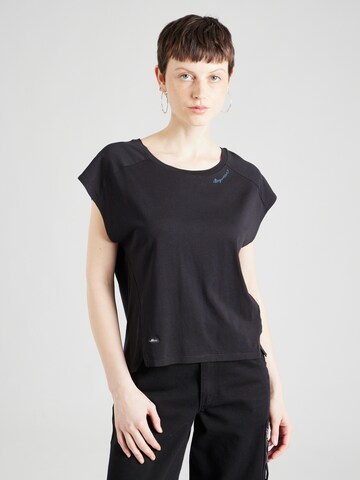 Ragwear T-Shirt 'GRATEEN' in Schwarz: Vorderseite