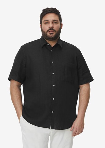 Marc O'Polo Comfort fit Overhemd in Zwart: voorkant