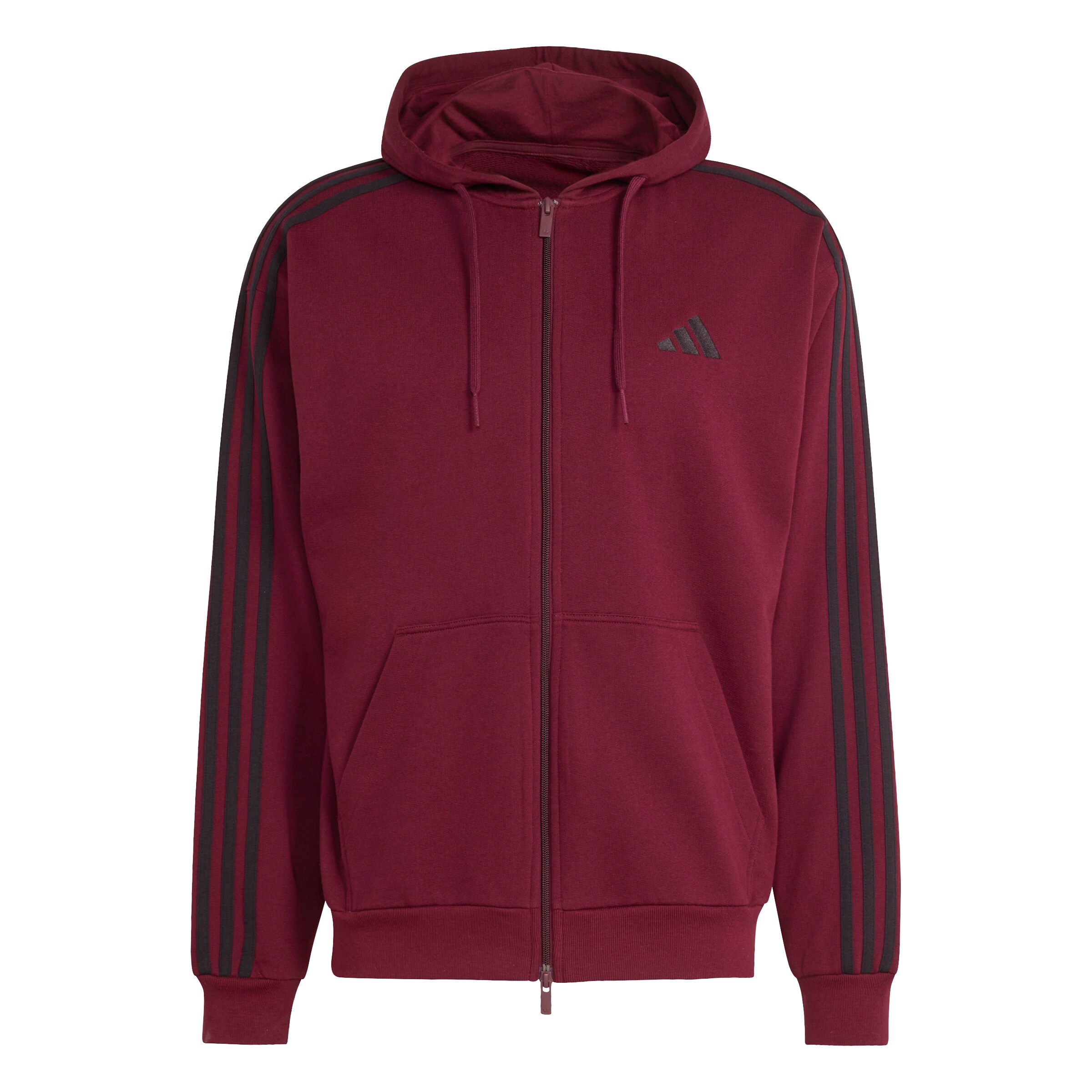 Bluză cu fermoar sport 'Essentials' de la ADIDAS SPORTSWEAR pe roșu: față