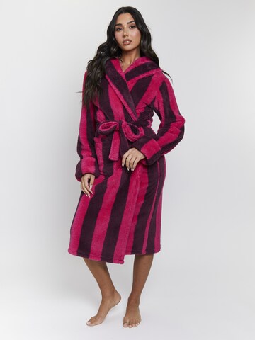 Loungeable Long Bathrobe in Purple: front