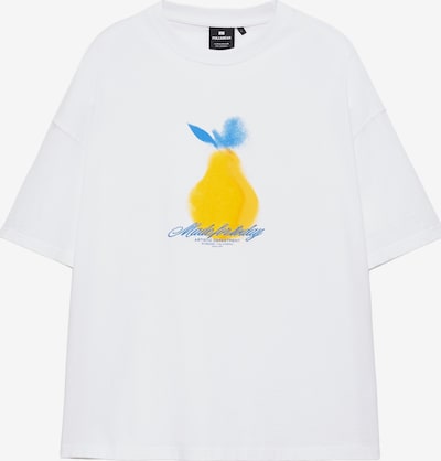 Pull&Bear Paita 'YELLOW LEMON' koossa XS värissä sininen / keltainen / valkoinen, Tuotenäkymä