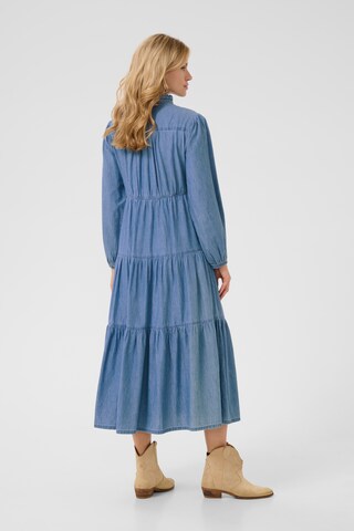 Cream Dress in Blue