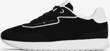 TOMMY HILFIGER Ниски маратонки в черно: отпред