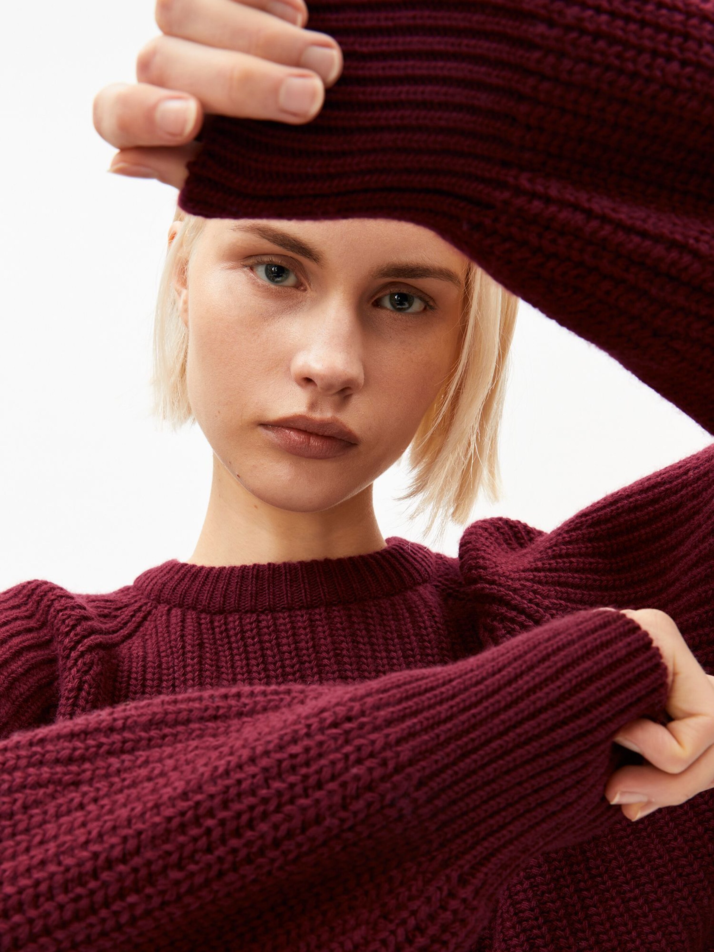ARMEDANGELS Strickpullover KAAGI in Rot