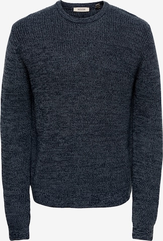 Only & Sons Sweater in Blue: front