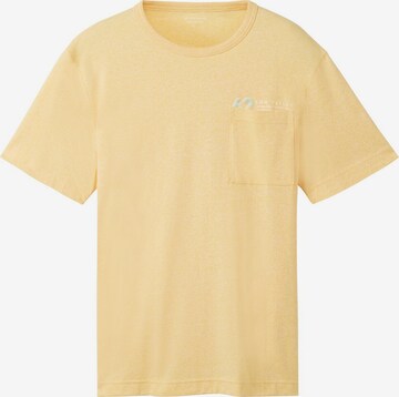 T-Shirt TOM TAILOR en jaune : devant