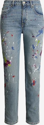 mėlyna Lauren Ralph Lauren Siaurėjantis Džinsai: priekis