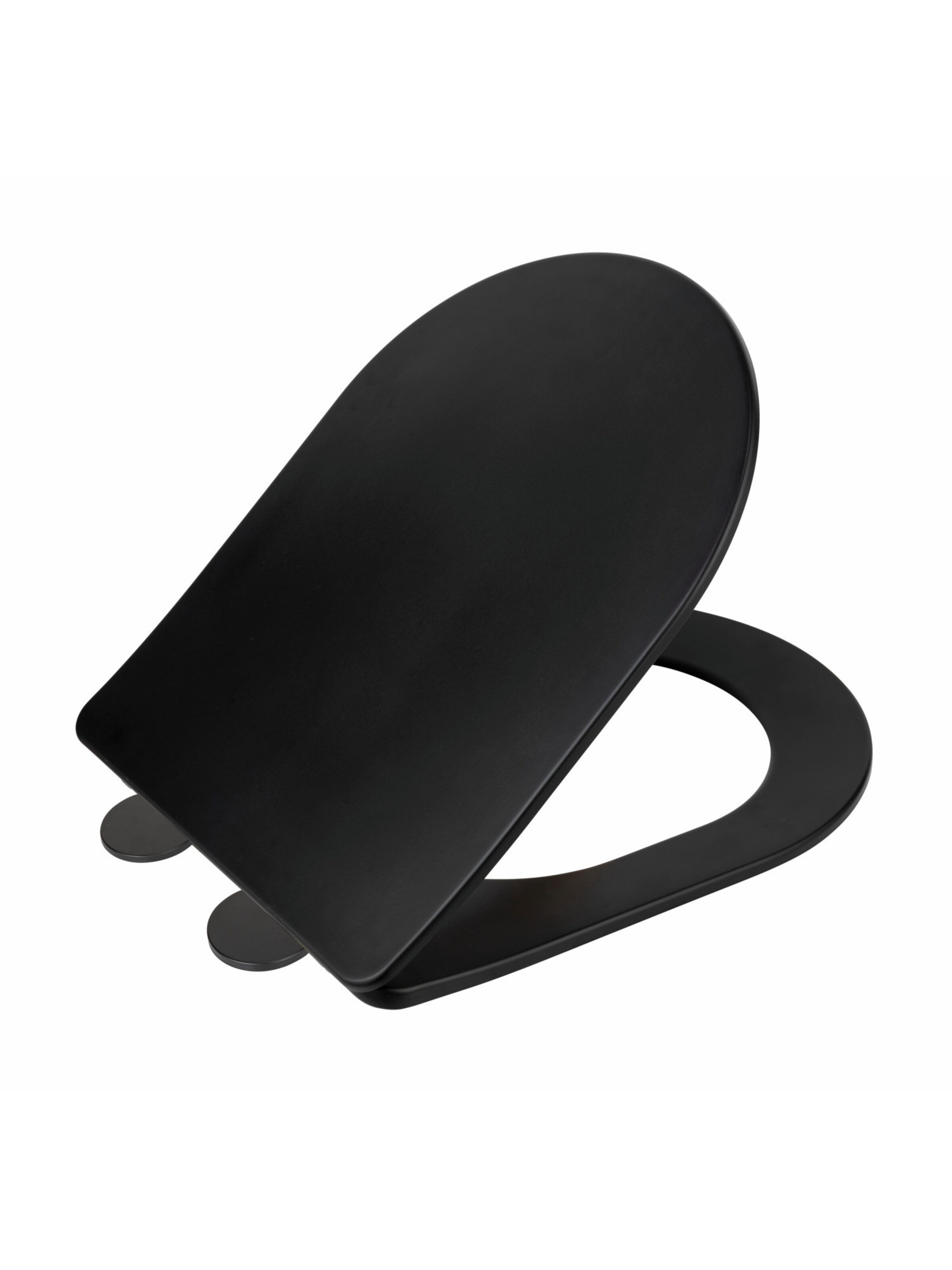 Wenko WC-Sitz 'Galati' in Schwarz: Vorderseite