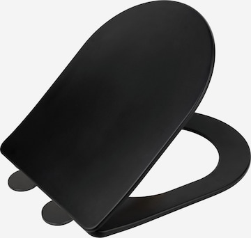 Wenko WC-Sitz 'Galati' in Schwarz: Vorderseite