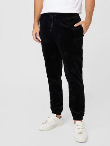 HUGO Red Tapered Trousers 'Daboon' in Black: front