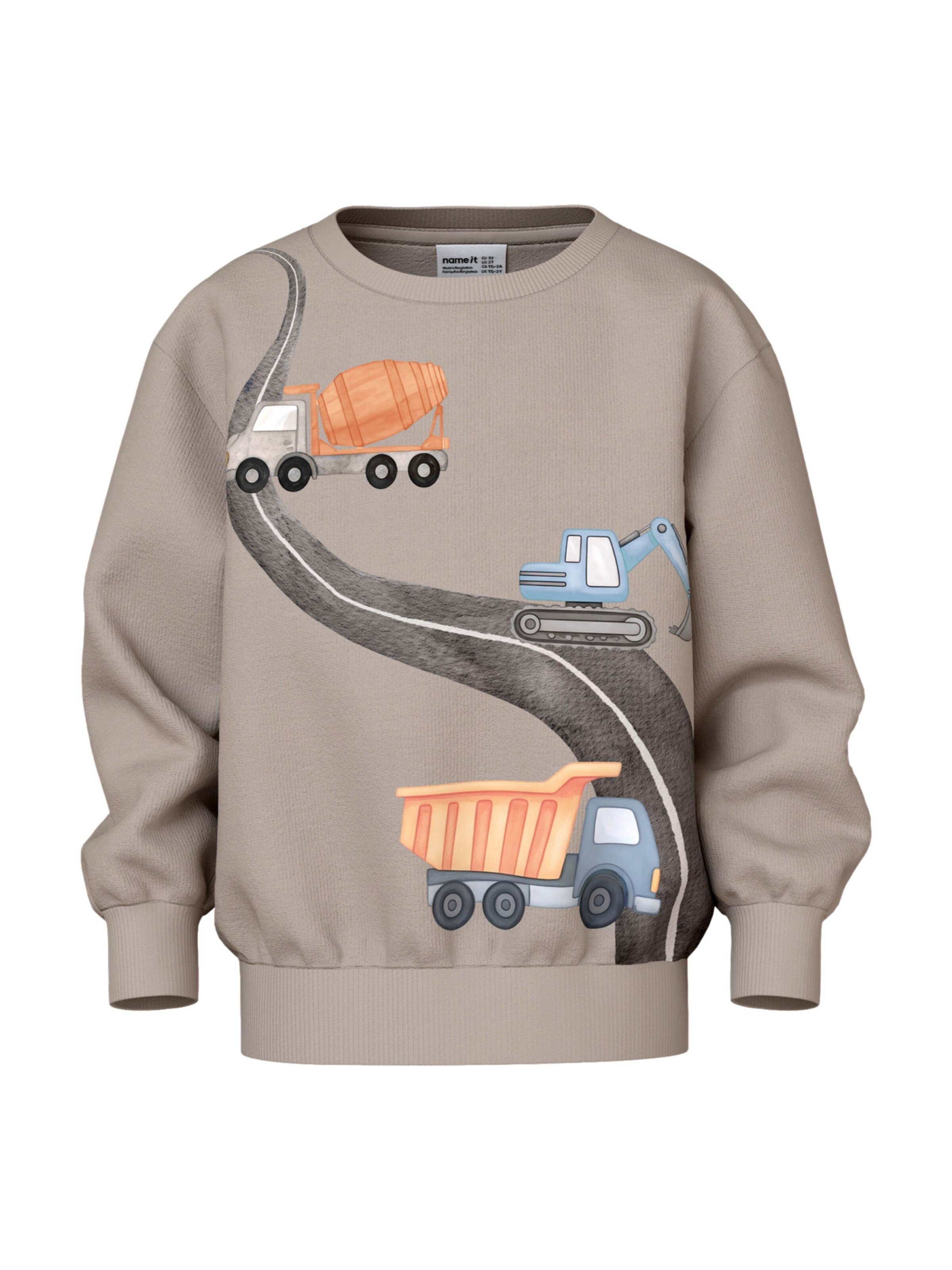 NAME IT Sweatshirt 'Jaso' in Grau: Vorderseite