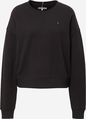 TOMMY HILFIGER Sweatshirt in Zwart: voorkant