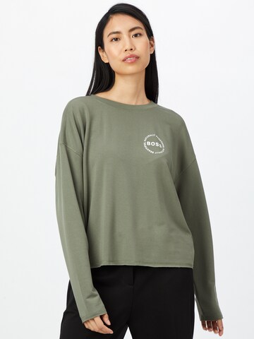 BOSS Orange - Sweatshirt 'Elina' em verde: frente