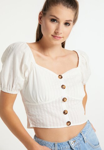 DreiMaster Klassik Bluse in Weiß