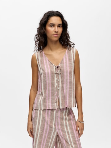 OBJECT Blouse 'OBJVIGGA' in Bruin: voorkant
