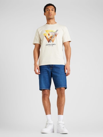 T-Shirt 'CELLOX' JACK & JONES en beige