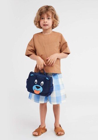 Affenzahn Kulturtasche 'Bär' in Blau: Vorderseite