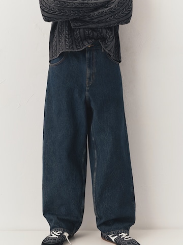 Pull&Bear Baggy Farkut värissä sininen: etupuoli