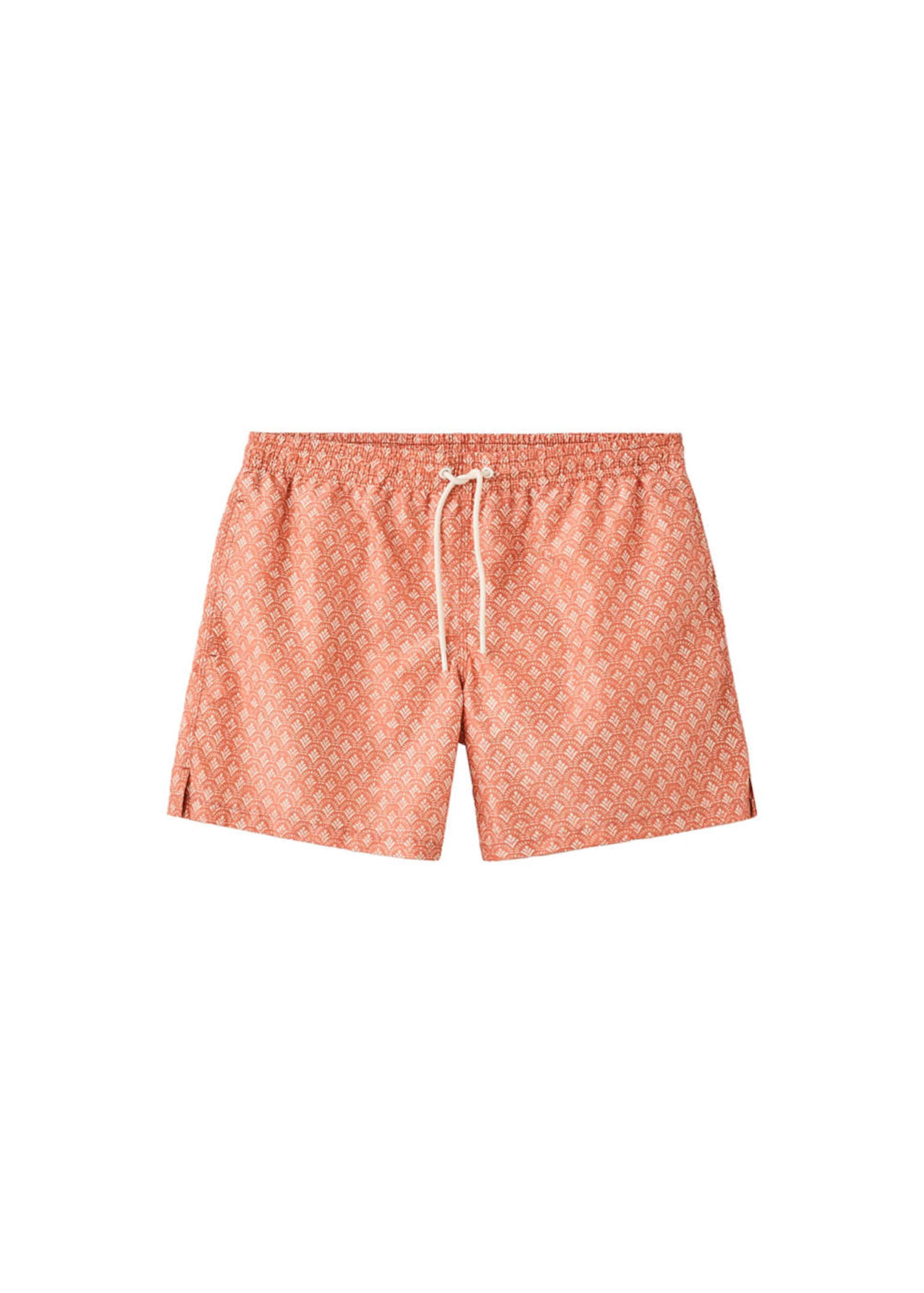 MANGO MAN Board Shorts 'Geo' in Orange: front