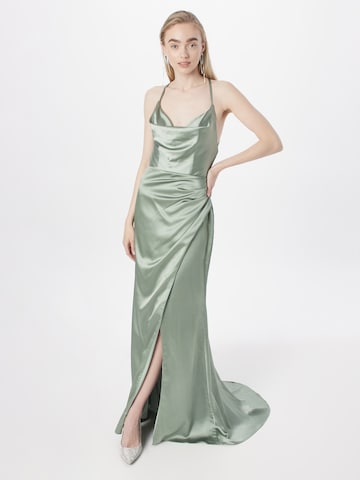 Robe de soirée Laona en vert : devant