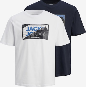 JACK & JONES Tričko 'LOGAN' – modrá: přední strana