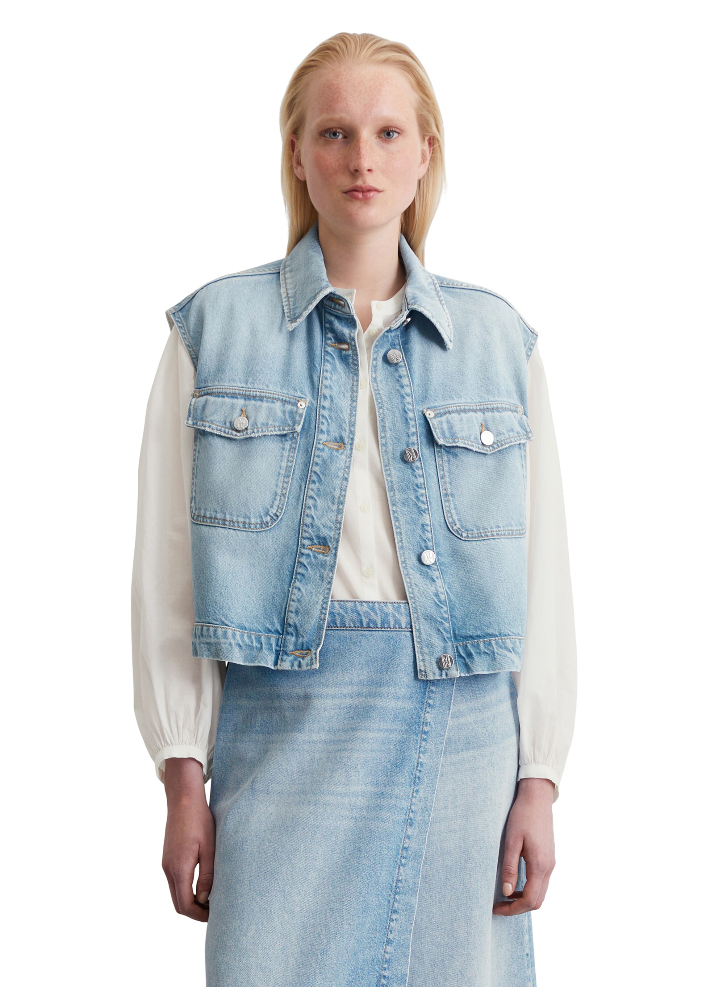 Marc O'Polo Weste in Blau: Vorderseite