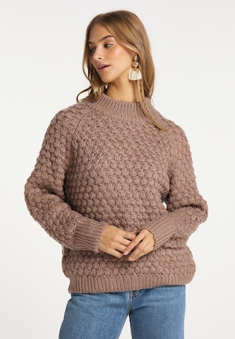 Pull-over IZIA en marron : devant