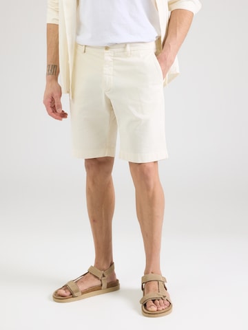 Hackett London Regular Chino trousers in White: front