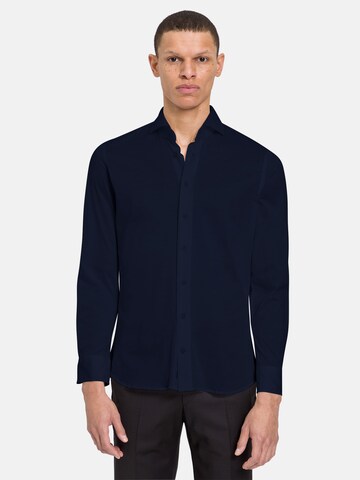 Baldessarini Slim fit Business Shirt in Blue: front