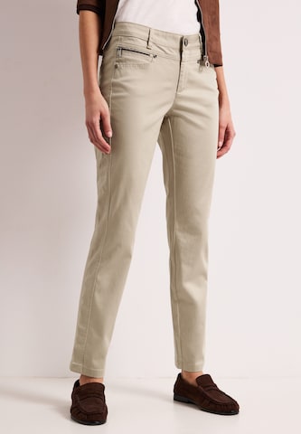 STREET ONE Slimfit Hose in Beige