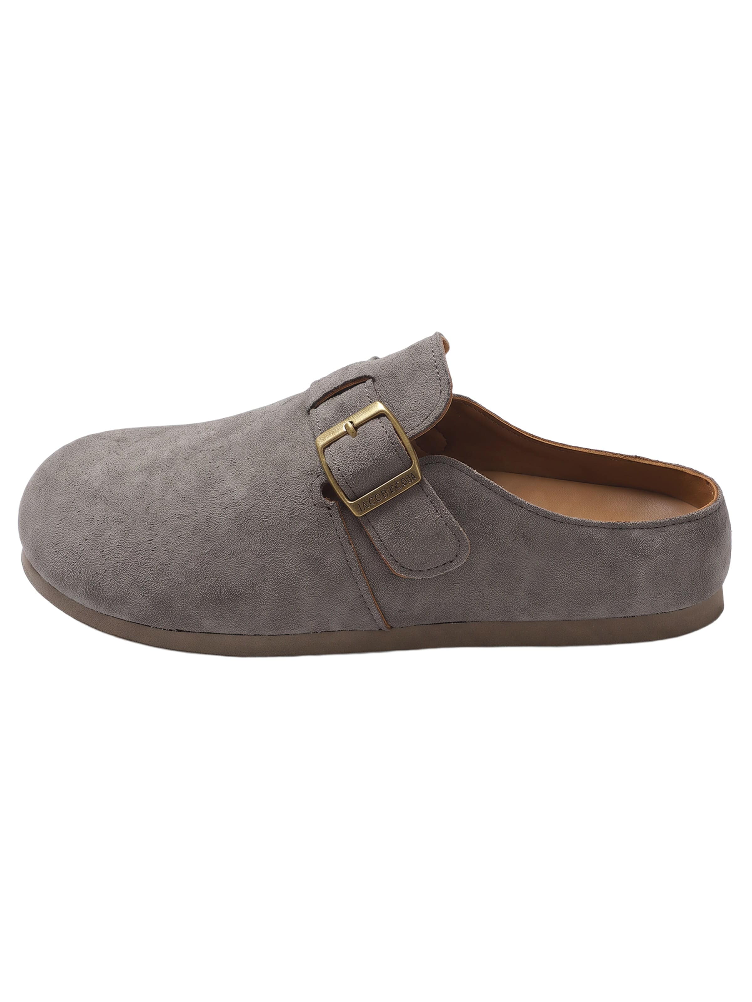 BONVERANO Mules in Grey: front