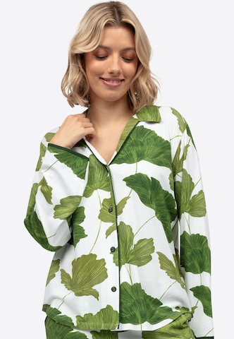 Cyberjammies Pyjamahemd 'Olive' in Grün: Vorderseite