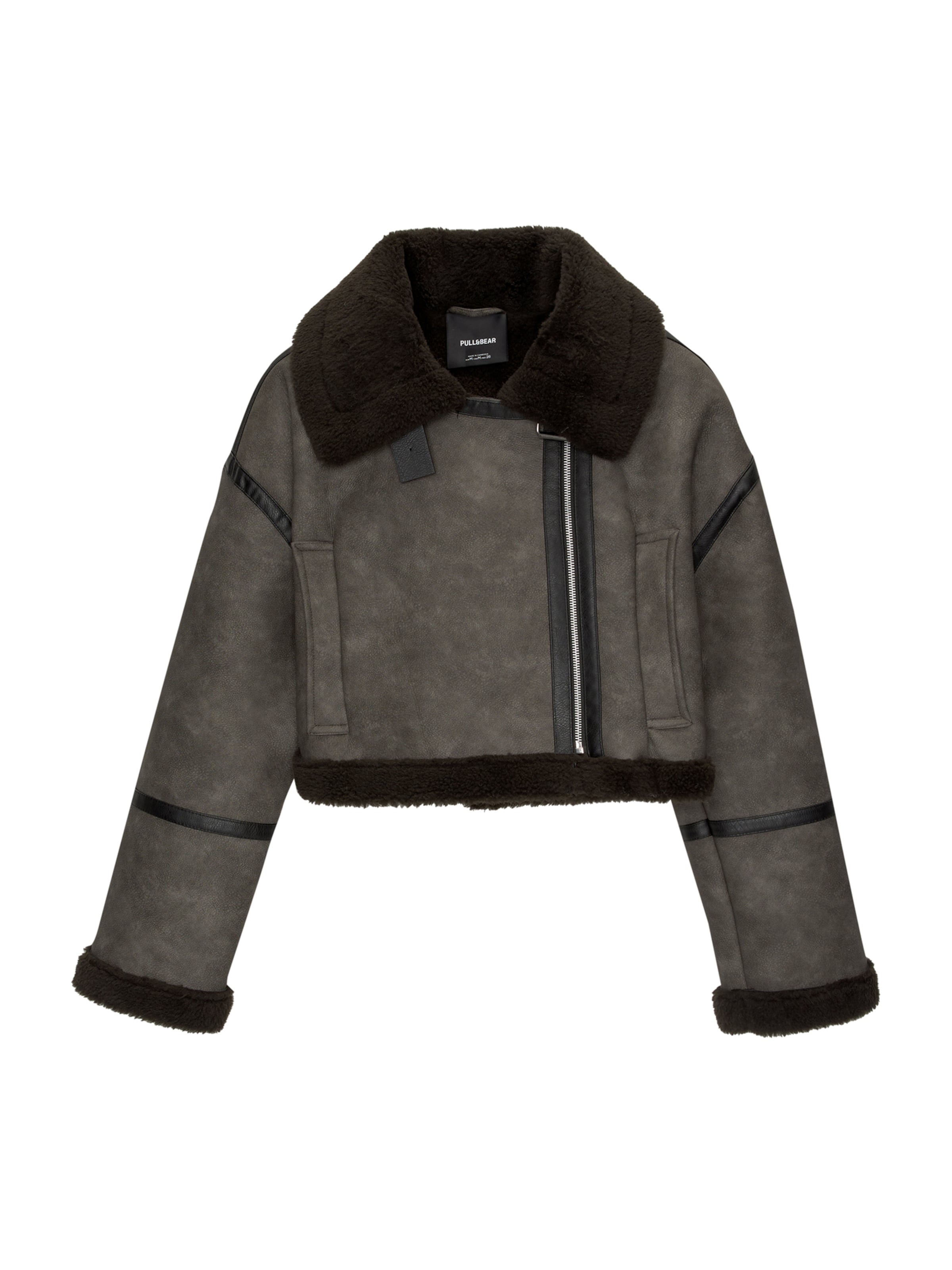 Pull&Bear Tussenjas in Grijs: voorkant