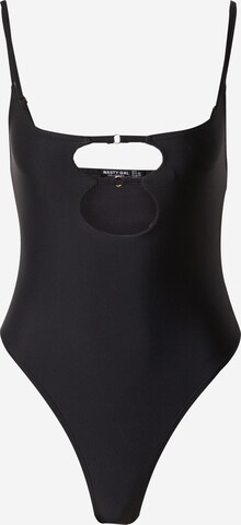 Nasty GalJednodijelni kupaći kostim - crna boja: prednji dio