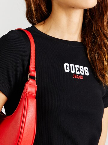GUESS JEANS Póló - fekete