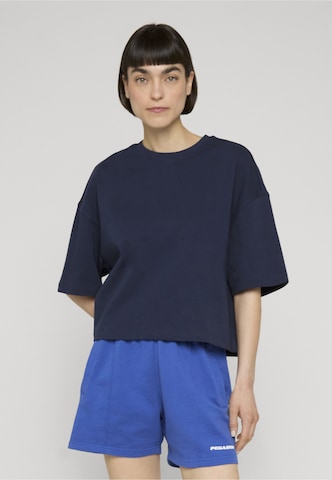 T-shirt oversize Urban Classics en bleu : devant