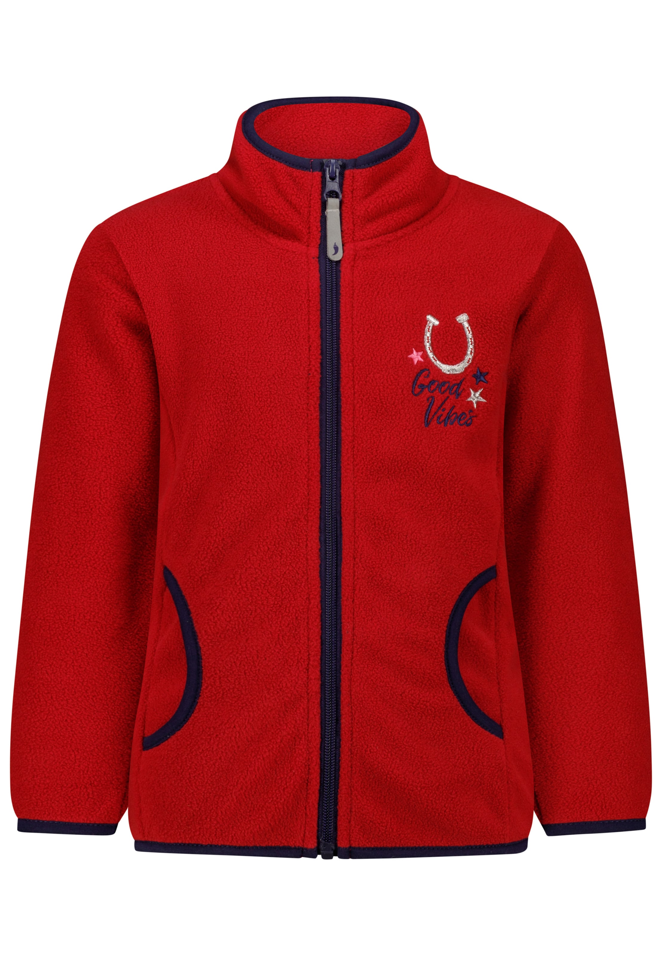 SALT AND PEPPER Fleece Jacket in Red: front