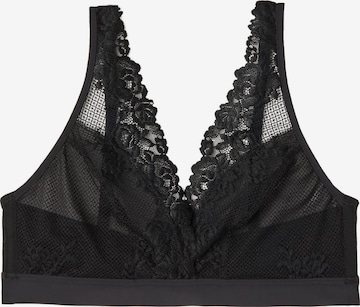 INTIMISSIMI Triangle Bra 'Pretty Flowers' in Black: front