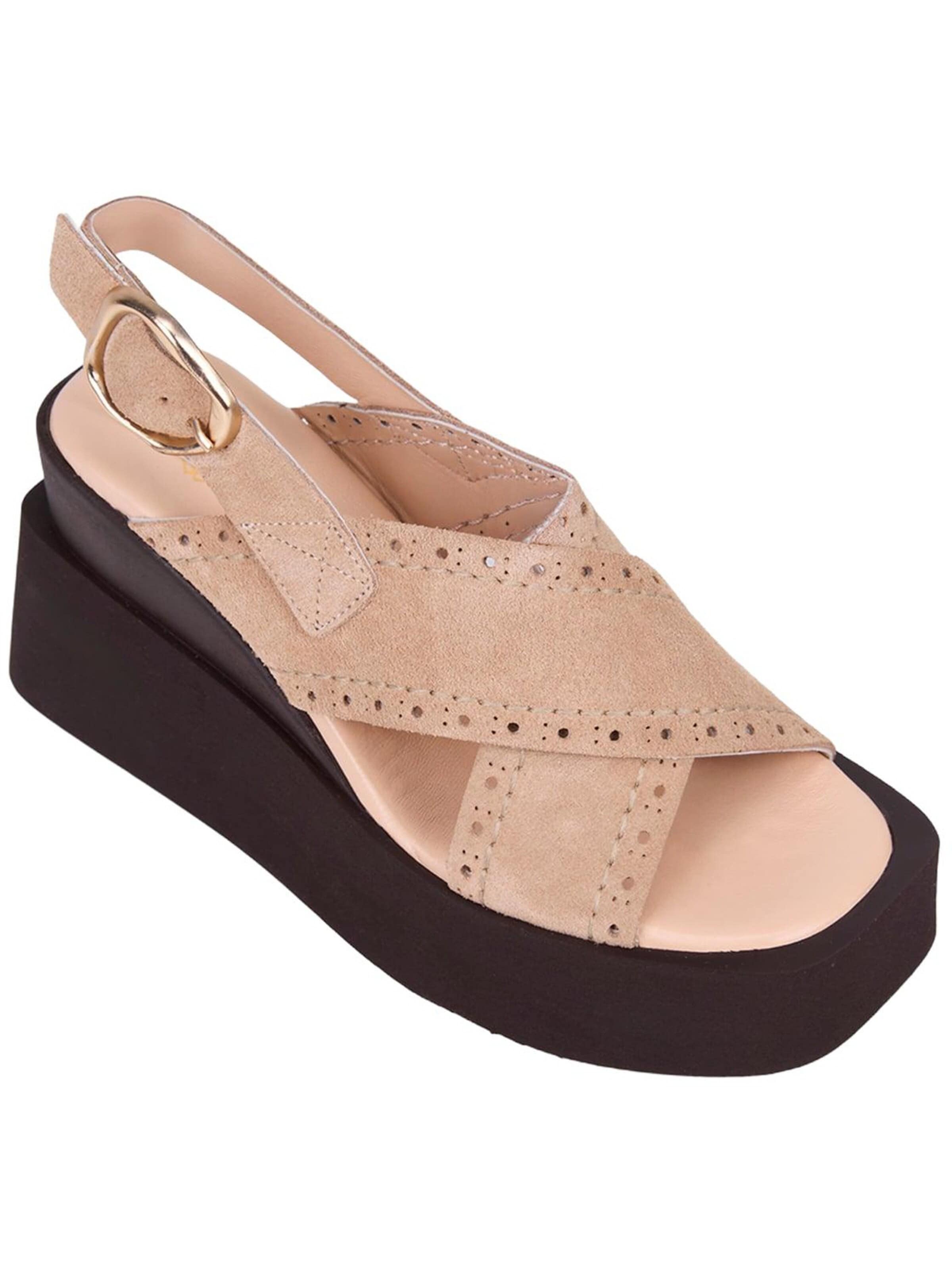 Sandales 'Keilsandalen' Desa en beige