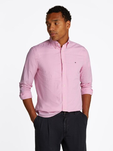 TOMMY HILFIGER Regular fit Overhemd 'Flex' in Roze: voorkant