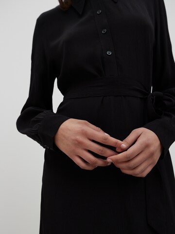 EDITED Shirt Dress 'Derya' in Black