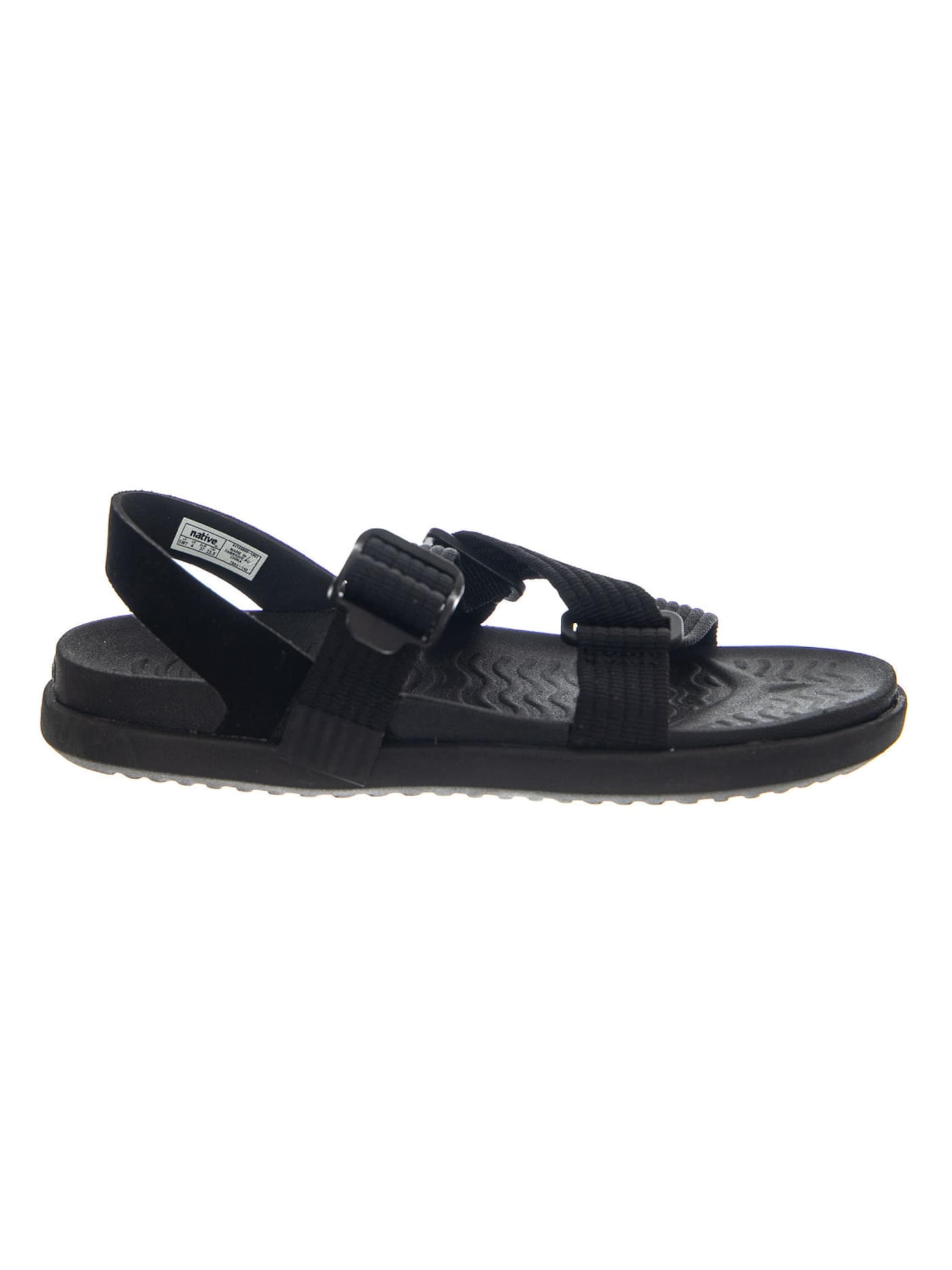 Sandalo 'Zurich' di NATIVE in nero: frontale
