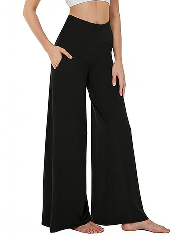 Wide Leg Pantalon folklorique 'High Waist Wide leg' MEETWEE en noir