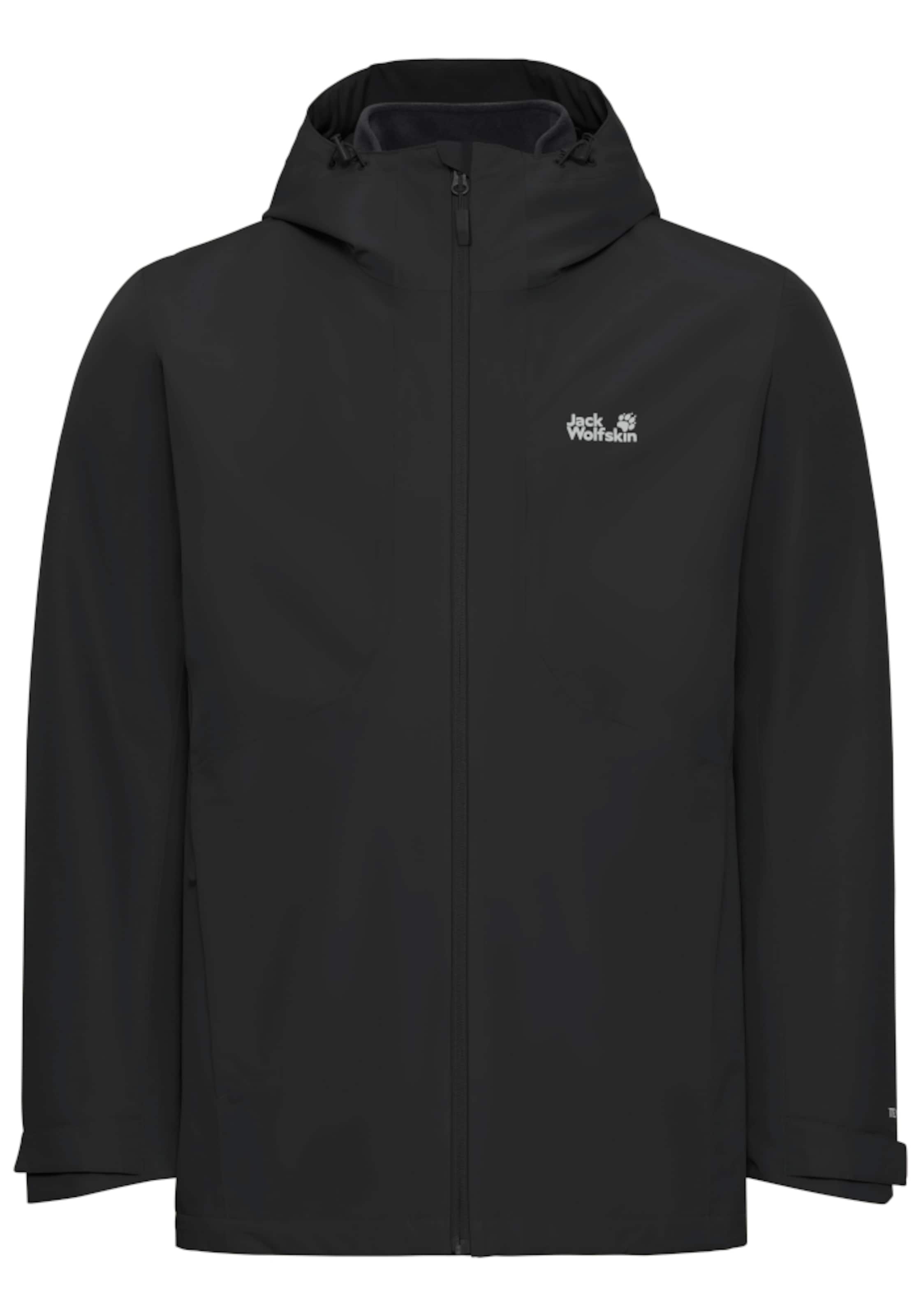 JACK WOLFSKIN Performance Jacket in Black: front