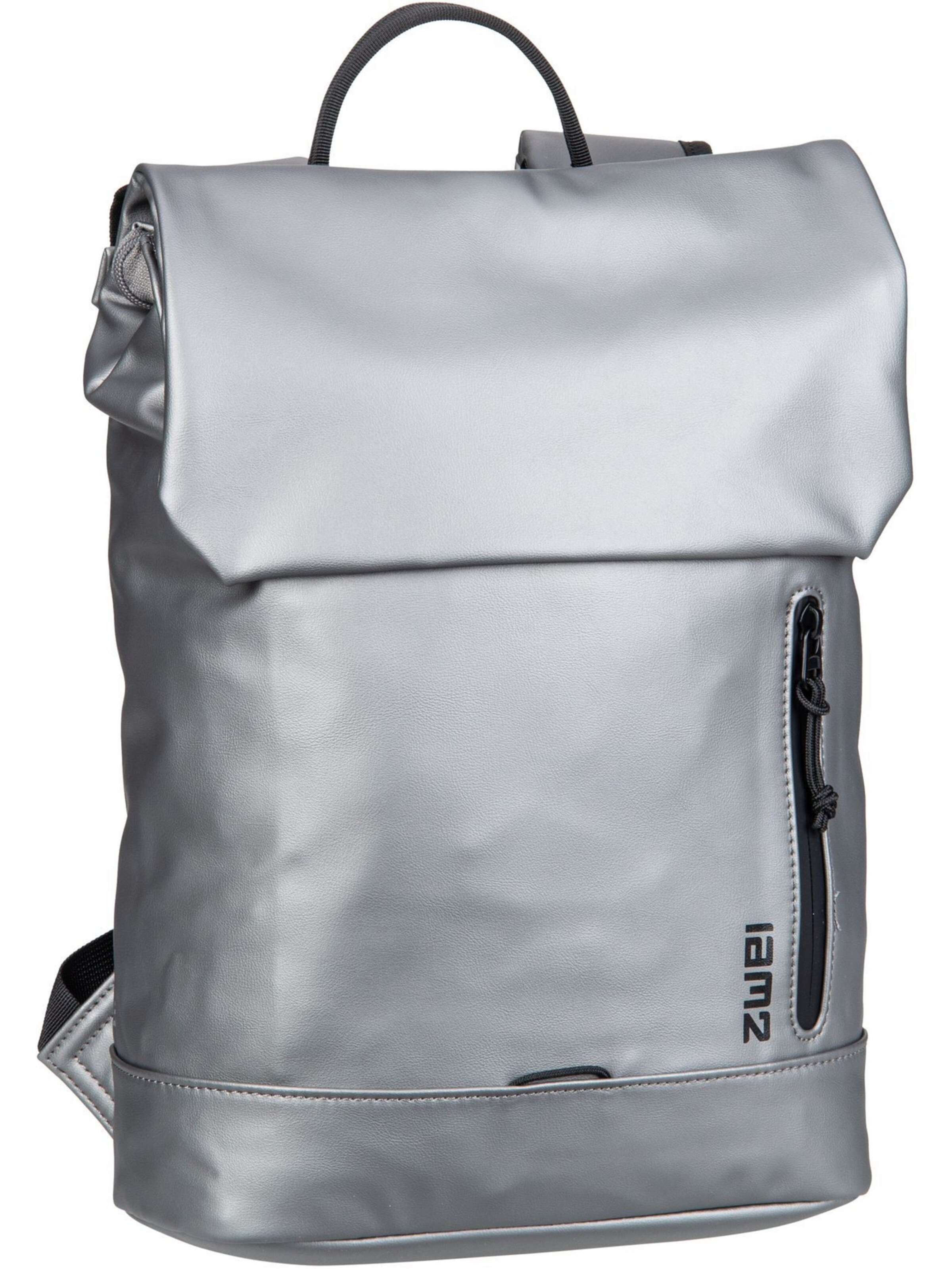 ZWEI Rucksack 'Cargo' in Silber: Vorderseite